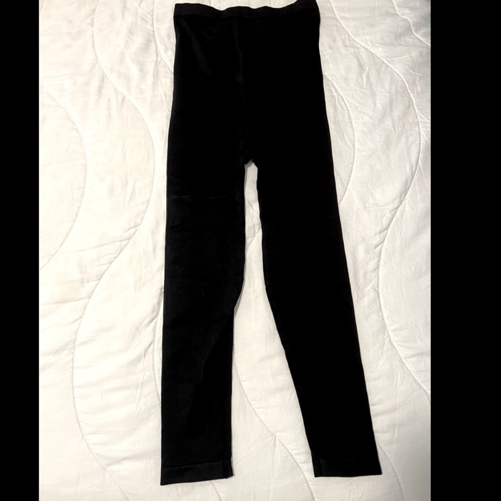 Maternity SPANX black leggings size L EUC